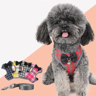 China Sustainable Manufacturer Custom Pattern Personalized Soft Pet No Pull Adjustable Luxury Breathable Dog Harness Leash Set & Collar for sale