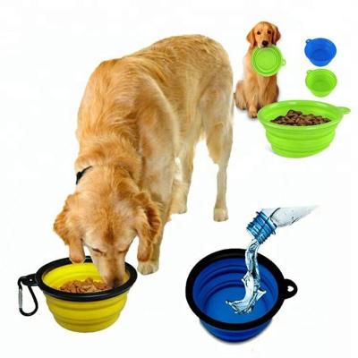 China Wholesale Sustainable Collapsible Collapsible Travel Factory Outdoor Rising Feeding Feeding Pet Silicone Cat Dog Bowl for sale