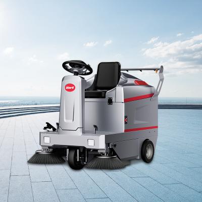 China Hotels Design Unique Efficiency Electric Battery Powered Ride On Floor Sweeper For Outdoor Area And Park for sale