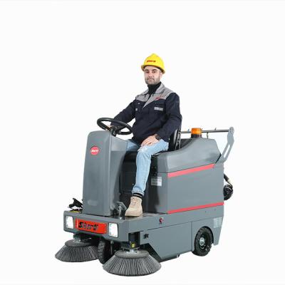 China STERLL ST1 Hotels Ride On Floor Machine Warehouse Iron Filings Industrial Waste Sweeper Cleaning Tricycle With Water Gun for sale