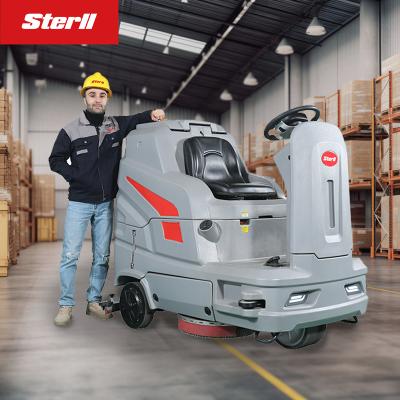 China Sterll Drive Type Industrial Floor Washing Machine Industrial Floor Scrubber Large Floor Intelligent Washing Machine for sale