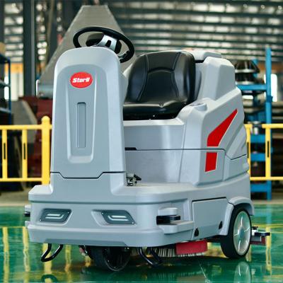 China Hotels Automatic Washing Machine Industrial Cleaning Commercial Scrub Tower Top For Rider Cement Floor Automatic Scrubber for sale