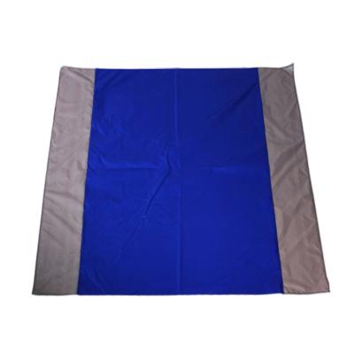 China Fold In A Hot Sale Outdoor Portable Nylon Beach Mat Blanket With Logo Folding Mesh Sand Proof Free PE Bag Portable for sale