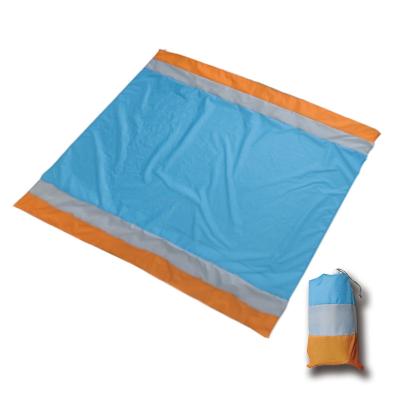 China Fold In A PE Bag Sand Outdoor Free Beach Pocket Custom Camping Mat Waterproof Foldable Covering Mat for sale