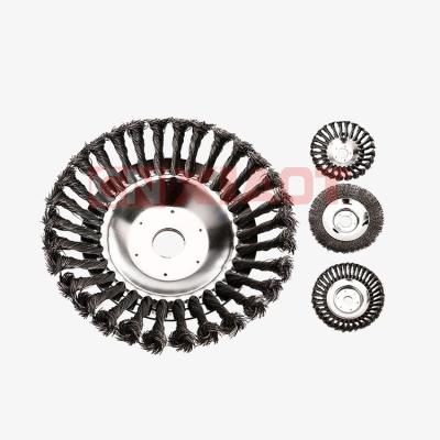 China 8 Inch 2-Stroke Disc Brush Cutter Parts Wire Wheel Brush Cutter Weeding Head Steel Trimming Head for sale