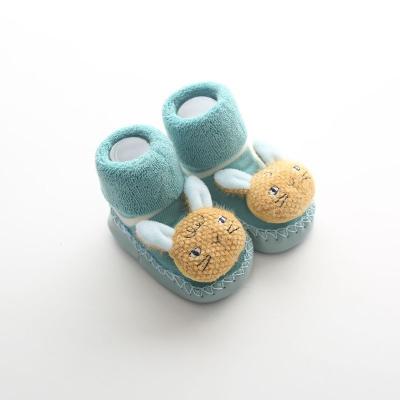 China QUICK DRY Newborn Toddler Booties Cartoon Baby Shoes Socks Non Slip Sole Rubber Kids Floor Socks for sale