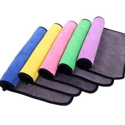 China Sustainable Colored Universal Absorption Microfiber Cleaning Cloth Towel for sale