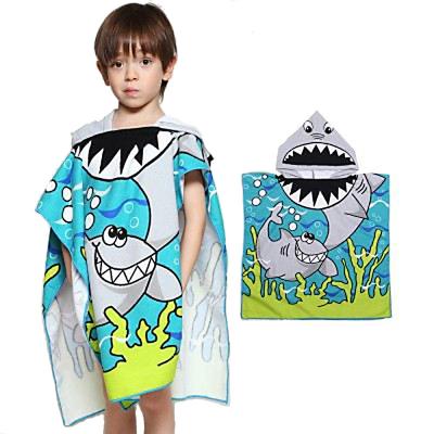 China Child Safe Surf Beach Poncho Changing Bath Robe Hooded Towel for Kids for sale