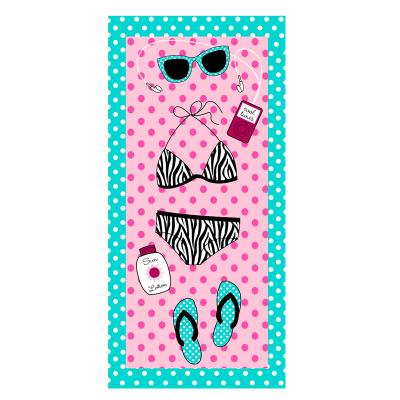 China Hot Sale Printing Microfiber Custom Beach Towel Safe For Kids for sale