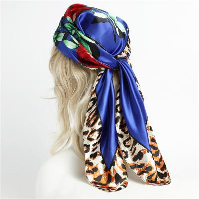 China Square Women's Scarf 100% Silk Satin Scarf for sale