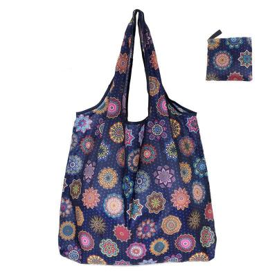 China Fashion Reusable Folding Package Handbags Canvas Bags Cotton Female Fold Shopping Bag for sale