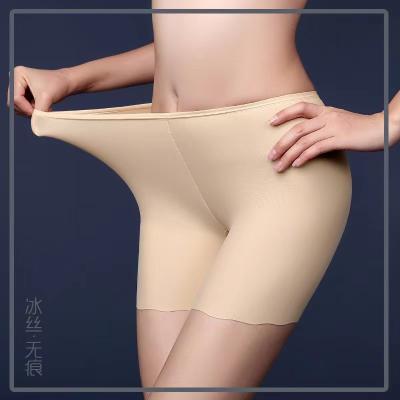 China Summer Breathable Plus Size Insurance Woman Safety Anti-light Solid Color One Piece Ice Silk No Trace Tummy Belly Safety Gaiters for sale