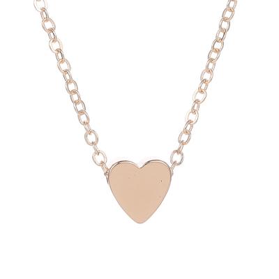 China Hot Sale 2022 Valentine's Day Gold Silver Jewelry Tiny Heart Necklace FASHIONABLE Pendant Necklace for sale