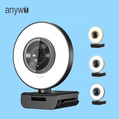 China HD Group Video Conferencing Steaming Webcam Anywii ringlight pc game camera computer webcam 1080p 60fps webcam with led for sale