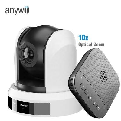 China HD Group Auto Tracking Video Conferencing LIVE Steaming Boardcasting Anywii 4 Microphone Array 1080p Conference Camera ptz webcam conference webcam with speakerphone for sale