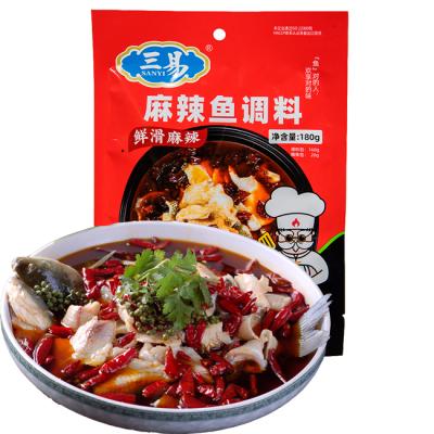 China SANYI Best Price Cooking Hot Pot Best Spicy Boiled Fish Seasoning Seasoning Pack for sale