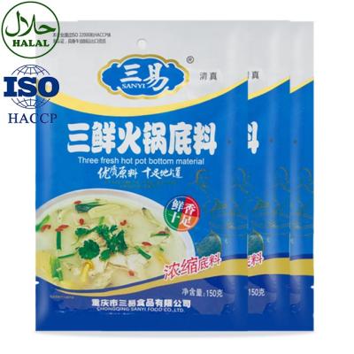 China Cooking Hotpot Vegan Three Soup Base Hotpot Soup Base Fresh Condiment From Factory Directly Wholesale for sale