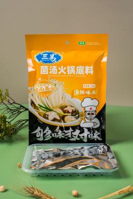 China Hotpot cooking mushroom soup clear very good delicious soup/fragrant soup feeding hot pot soup for family/restaurant for sale