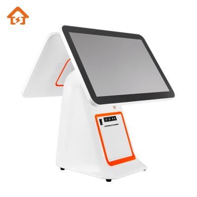 China pos up to cover all in one retail terminal touch screen register mobile pos system restaurant with 64G printer (128G/256G optional) for sale