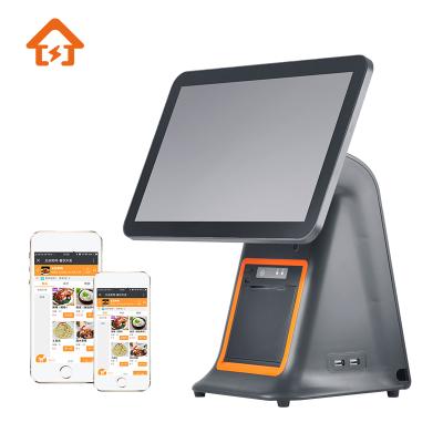 China POS display stand Android POS terminal with 80mm thermal printer mesin kasir POS vacuum 16G for sale