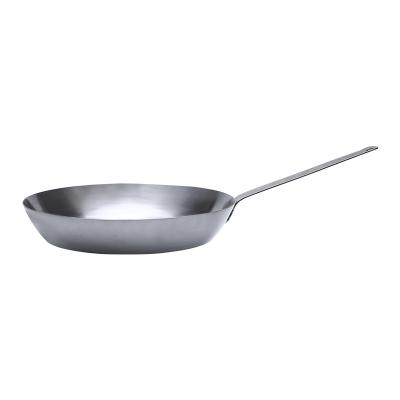 China Hot Selling Europe China Non Carbon Steel Sliver Wok Kitchen Cookware Stick Pan for sale