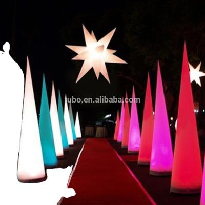 China waterproof & fire resistance led inflatable lighting cone for sale