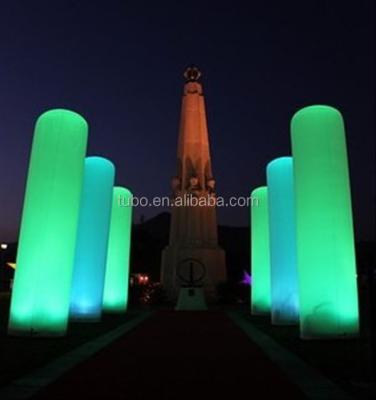 China Decoration And Advertising Inflatable Led Light Column For Advertising for sale