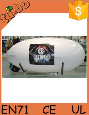 China waterproof & fire resistance best selling inflatable boat LED light zeppelin flying airship for decoration for sale