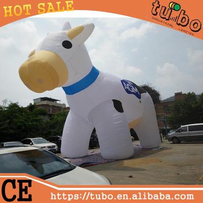 China 210D oxford fabric PVC gold milka giant inflatable advertising cow/big inflatable cow balloon for sale for sale