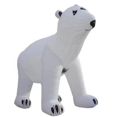 China Oxford Cloth / PVC White Giant Inflatable Advertising Decoration Bear for sale