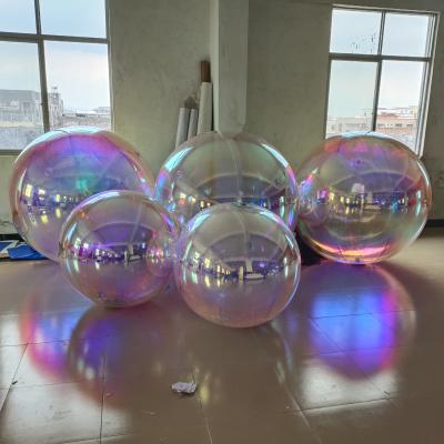 China Advertising 2m giant inflatable mirror hanging ball/inflatable disco hanging ball/inflatable mirror ball on display on sale for sale