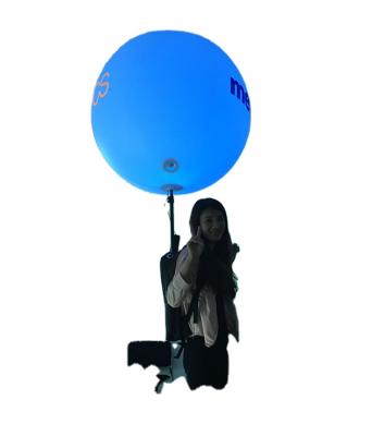 China Promotion Outdoor Advertising Inflatable Color Changing LED Backpack Balloon For Promotion for sale