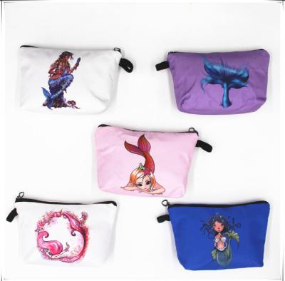 China 2022 fashion leisure Mrs. eaby mermaid spot cosmetic bag unicorn digital printing toiletries bags for sale