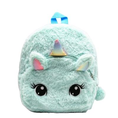 China 2022 New Portable Plush Border Toys Backpack Kindergarten Baby Unicorn Girl Cartoon Bag Shoulder Bag for sale