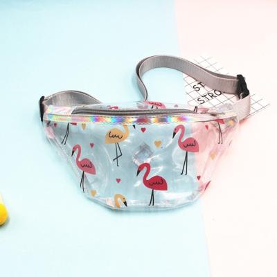 China European and American lady's transparent shoulder pockets sports girl cartoon pvc pocket fashion waterproof cross border wat for sale