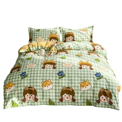 China Sustainable High Quality Wholesale Cartoon Printed Embroidery Baby Crib 100% Cotton Bedding Set Crib Cot Sheet Set for sale