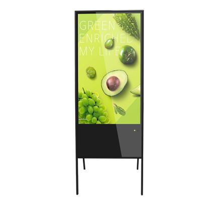 China Advertising and indoor display 43 inch HD 1080P non-touch A-frame menu board lcd monkey digital video displays for sale