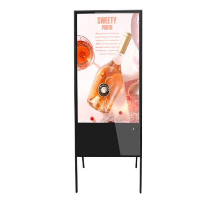 China Indoor On Board Digital 43 Inch Kiosk LCD Signage Screen Floor Stand LCD Display for sale