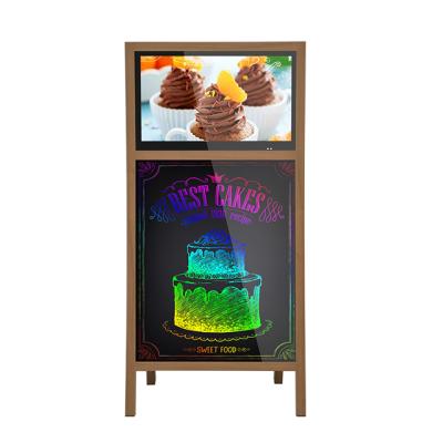 China Indoor 8h Digital Poster LCD Battery Operated Indoor Portable Signage for sale