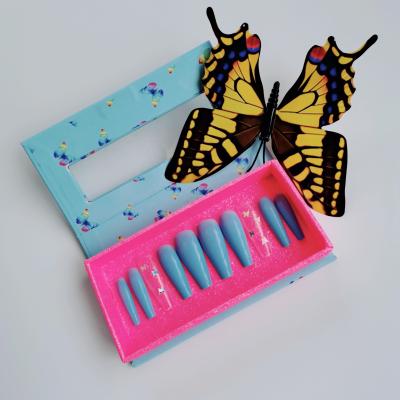 China Large Recycled Materials Butterfly Color Is Good And Rich Customized Wholesale Large Logo Window Nail Case for sale