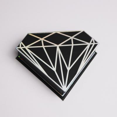 China Recycled Materials Creatively Fashion Empty Diamond Shaped Eyelash Box Custom Storage for sale