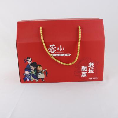 China Wholesale Recycled Materials Food Cardboard Handbag Packing Box For Gift for sale