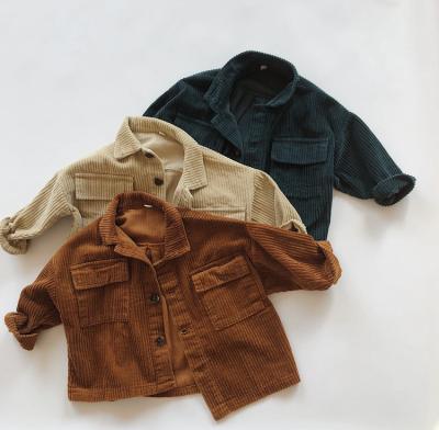 China 1Pcs Breathable Autumn Newborn Infant Toddler Boys Spring Private Label RTS Girls Clothes Corduroy Baby Sweatshirt for sale