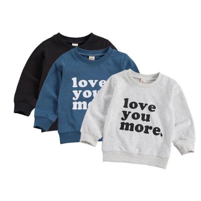 China 1Pcs Custom Logo RTS Spring Letter Baby Boys Autumn Infant Toddler Clothes Cotton Breathable Sweatshirt for sale