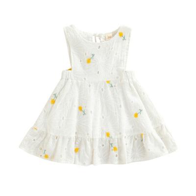 China 1Pcs Breathable Private Label RTS Summer Baby Infant Clothes Cotton Girls Toddler Ribbed Dress for sale