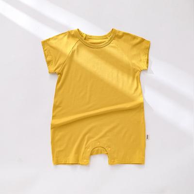 China Spandex/Cotton OEM ODM Summer Toddler Boys Newborn Infant Girls Clothes Baby Bamboo Modal Overalls for sale