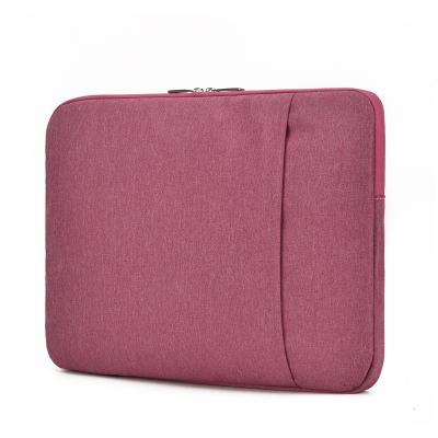 China Wholesale Cheap PC Cloth Single Laptop Bag 11 12 13 14 15 Inch Waterproof Shockproof Lightweight Single Sleeve Laptop Case With Fluffy Lining for sale