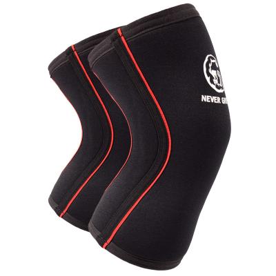 China Fitness Protector 7mm Neoprene Design Weightlifting Gym Knee Cover Wear Resistant Black Elastic Support for sale