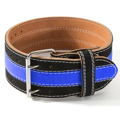 China Custom Leather Weightlifting Gym Adjustable Lever Belt Protector Adult Leather Belt for sale