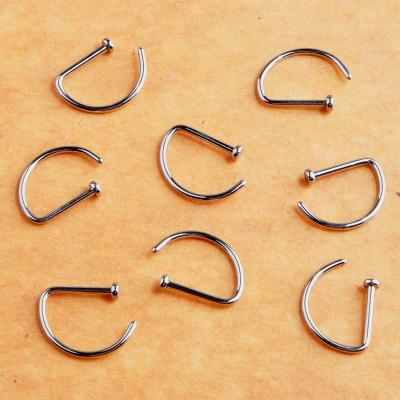 China Cute Wholesale Titanium Tongue Jewelry Body Piercing ASTM F136 Titanium Jewelry Letter D Shape Titanium Gift for sale